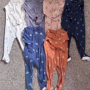 PEKKLE 24 month zipper footie pajamas